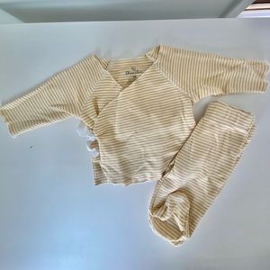 Oliver & Rain Kimono Wrap and Footie Pants